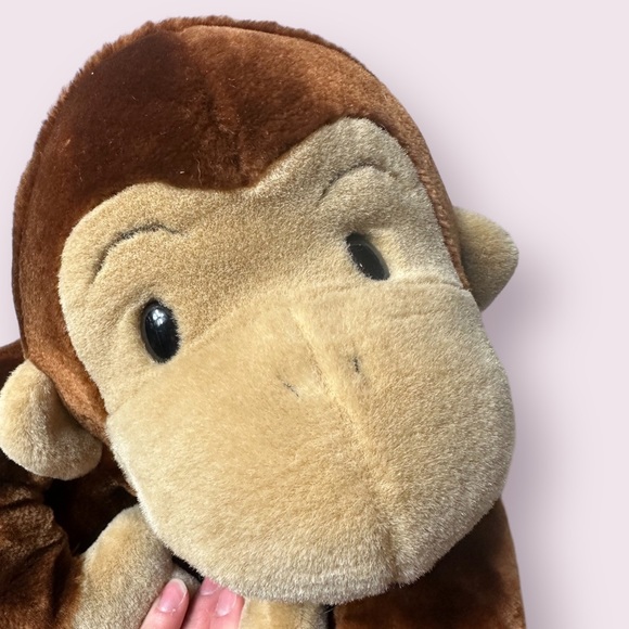 Kids Vintage 90’s Curious George Monkey Stuffed Animal Backpack Hand Puppet - Picture 9 of 14